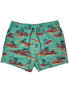 AFTCO Strike Swim Shorts XL Turquoise Hawaiian